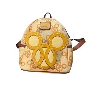 2022 Disney Parks WDW Mickey Mouse Pretzel Loungefly Mini Backpack Walt Disney